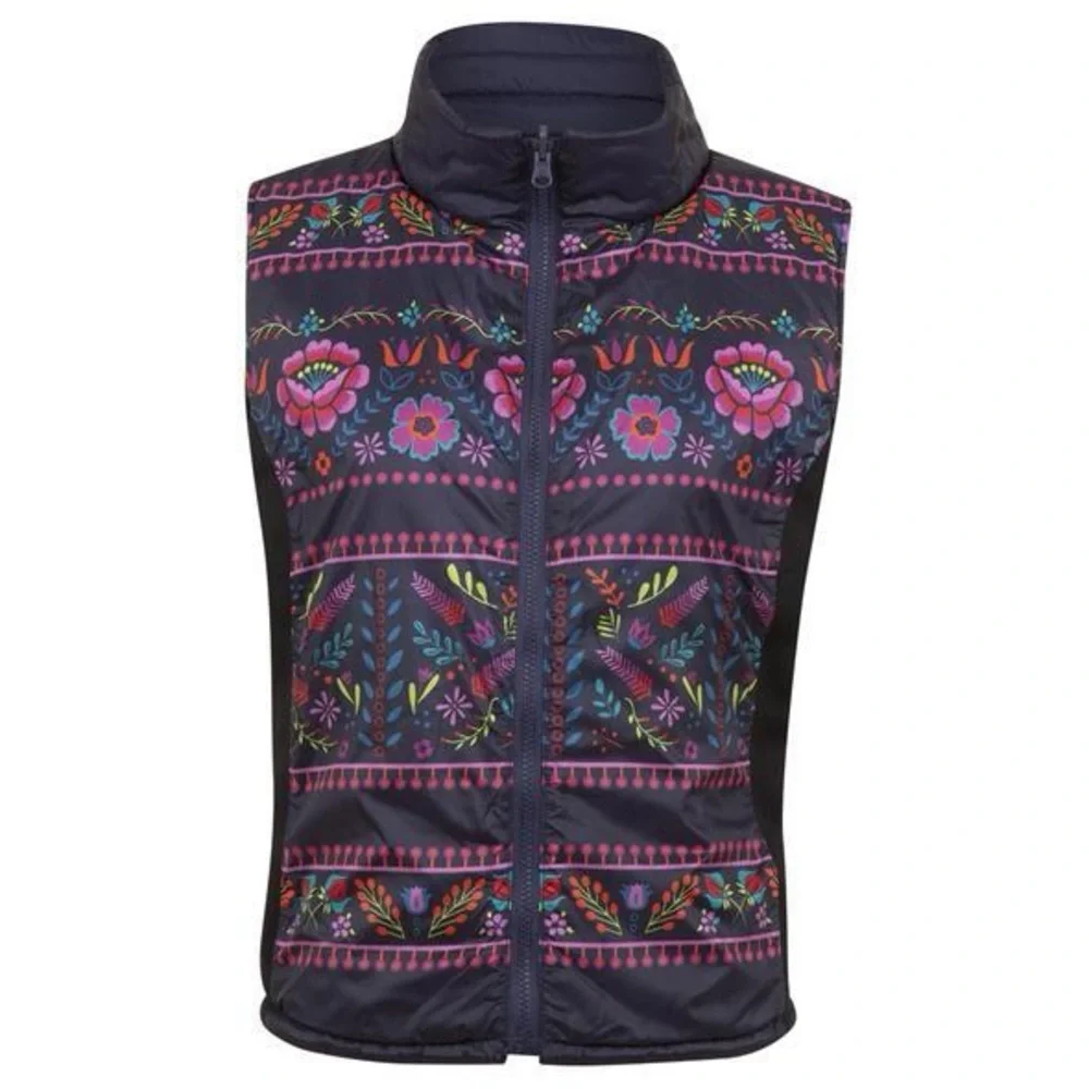 Krimson Klover Reversible Boho Floral Lightweight Puffer Vest Like New Size Med